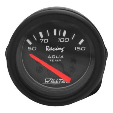 Imagem de Termômetro Elétrico Água 50-150C 12V 52mm Preto Racing - Willtec