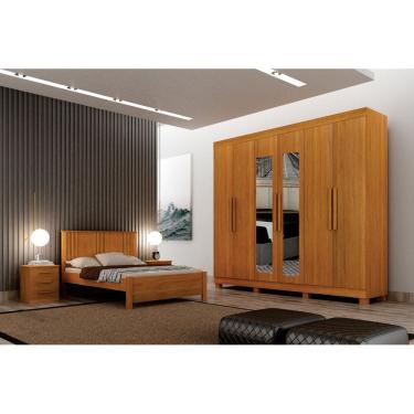 Imagem de Dormitorio Casal 4 Pçs 6 Portas Completo Aspen - Arbo Design