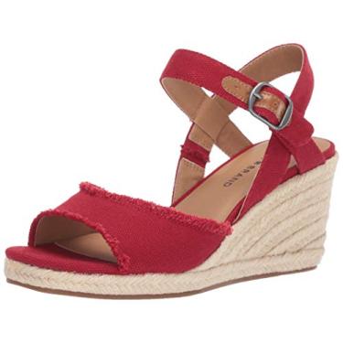 Imagem de Lucky Brand Sandália feminina Mindra Espadrille Wedge, Vermelho Sb, 42