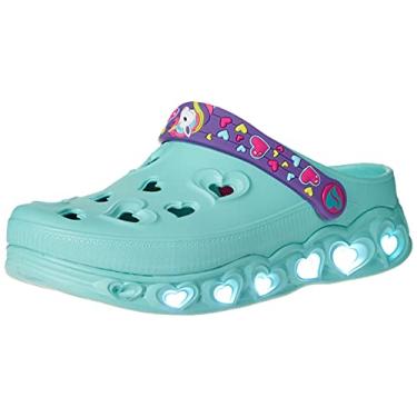 Imagem de Skechers Girls Foamies Light Hearted-Unicorns & Sunshine Clog 308023L, Turquoise, 3 Little Kid
