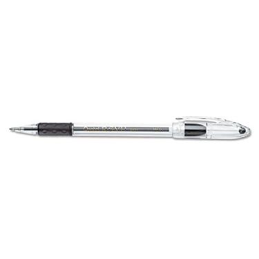 Imagem de Caneta esferográfica Pentel BK91A R.S.V.P. Stick, 1 mm, barril preto Trans, tinta preta, dúzia
