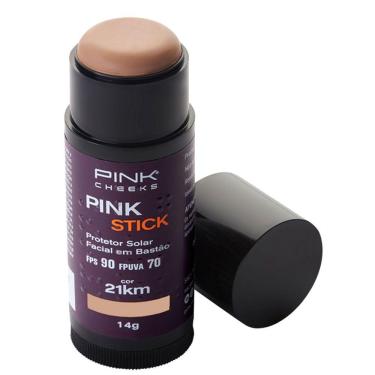 Imagem de Protetor Solar Facial com Base FPS90 FPUVA70 Pink Stick 21Km Pink Cheeks - 14g