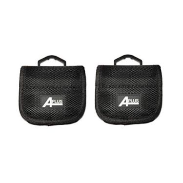 Imagem de 2 peças de estojo de transporte de nylon Aplus organizador de armazenamento para baterias de 4 x 18650, 20700, 21700 e CR123A com coldre de cinto (pilhas não incluídas)