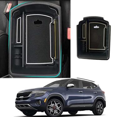Imagem de GZBFTDH Suporte organizador de caixa de armazenamento para console central de peças de carro, compatível com KIA SELTOS 2020-2022 acessórios interiores automotivos