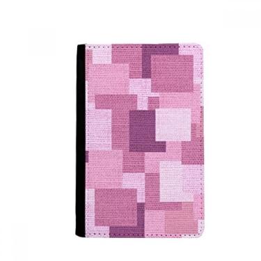 Imagem de Porta-passaporte de tecido de malha de linho roxo quadrado mosaico Notecase Burse capa carteira porta-cartões
