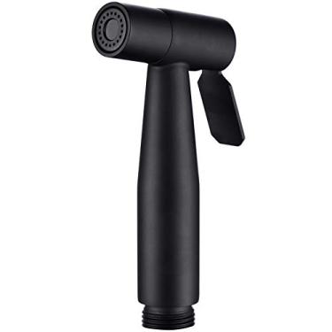 Imagem de Tecmolog Pulverizador de Fraldas de Pano Shattaf de Aço Inoxidável Pulverizador de Mão para Banheiro Preto Bidê Pulverizador para Banheiro, WS024C