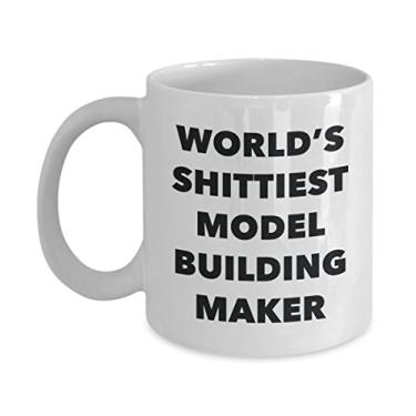 Imagem de Caneca de café de modelismo – fabricante de construção de modelo mais do mundo – Presentes de fabricante de modelos – ideia divertida de