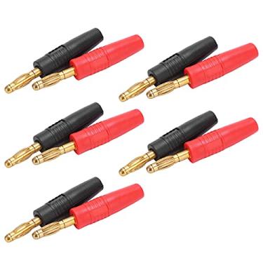 Imagem de Conector de plugue banana, plugue banana tamanho padrão U17 4 mm para teste numérico elétrico