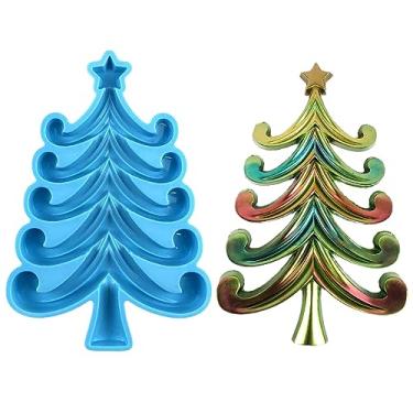 Imagem de ZHENXI Decoração de árvore de Natal ornamento molde de silicone joias epóxi fundição ferramenta de joias fazendo resina artesanato DIY decoração de casa