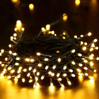 Imagem de Luz de Natal Cordão 500 Lâmpadas Led Warm Fio Verde Externo Bivolt 50 Mts Ip44