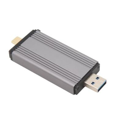 Imagem de Gabinete M.2 NVMe, Gabinete SSD M2 de 10 Gbps Sem Ferramentas Adaptador SSD USB 3.2 Tipo C para SSD 2230/2242 M.2 NVMe de Chave M ou Chave M + B, Suporte UASP