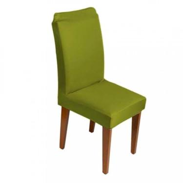 Imagem de Capa de Cadeira Jantar Avulsa Ajustável com Elástico Malha Gel Várias Cores (Verde Cana)