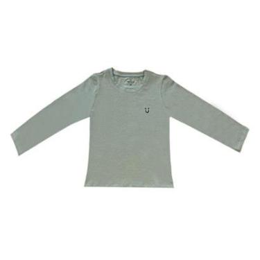 Imagem de Blusa Básica Hering Kids Infantil Menina Manga Longa Verde-Feminino