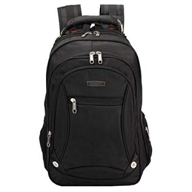 Imagem de Yin's Mochila para notebook masculina 18" com alça de aço preta CO50002, Preto, Único