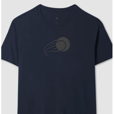 Imagem de Camiseta SandSlice Impacto na Areia, Algodão Premium (BR, Alfa, 3G, Regular, Azul Marinho)