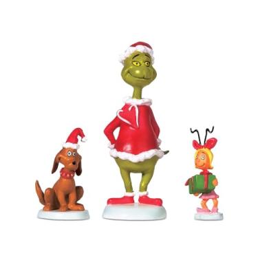 Imagem de Department 56 Grinch Village Max and Cindy-Lou Who Estatueta acessório, 7 cm, vermelha