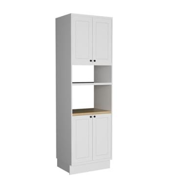 Imagem de Torre Quente 4 Portas 1 Nicho para Forno Sevilha Branco/Carvalho