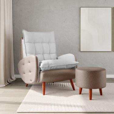 Imagem de Poltrona Eloá Plus com Puff - CIA do Estofado