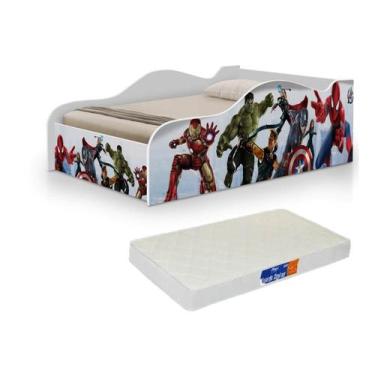 Imagem de Mini Cama Carro Juvenil Vingadores com Colchão
