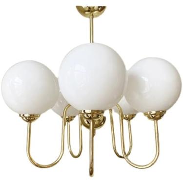 Imagem de VRJVPQBE Lustre Sputnik de 6 luzes, luminária pendente ajustável moderna industrial vintage luminária de teto para cozinha, sala de estar, sala de jantar