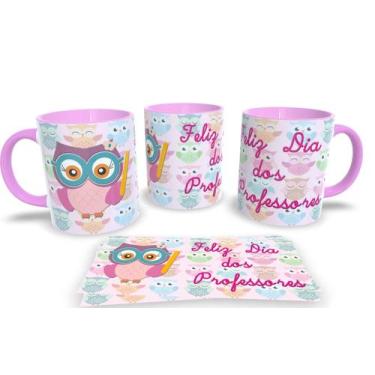 Imagem de Canecas Rosa Personalizadas dia dos Professores - Estampa Sublimada, M