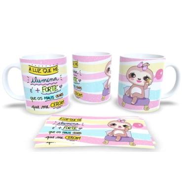 Imagem de Canecas de Porcelana Personalizadas Preguiçinha Motiva - Estampa Subli