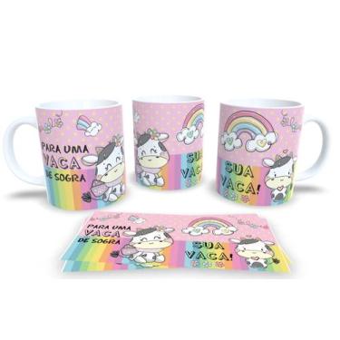 Imagem de Canecas de Porcelana Personalizadas Irônicas - Estampa Sublimada, Vaca