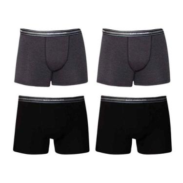 Imagem de Kit 4 Cuecas Lupo 533 Boxer Masculina Algodão Anatômica Elastano Confo