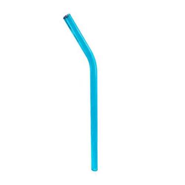 Imagem de Canudo de Vidro Shake 10mm Curvo - CAN.U.DO, Azul Claro