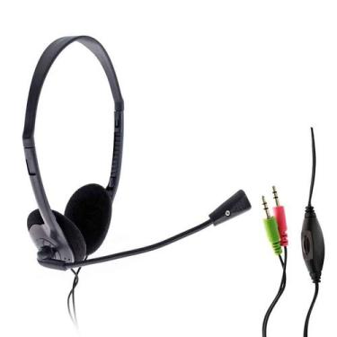 Imagem de Fone de Ouvido Headset Microfone Ajustável Controle de Voluma P2 Duplo