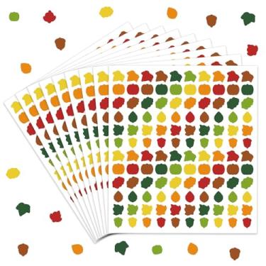 Imagem de Eaasty 2400 Pcs Small Fall Stickers Thanksgiving Autumn Pumpkin Maple Leaves for Kids Mini Turkey Acorn Apple Shape Stickers for Classroom Rewards School Teacher Scrapbook Home Theme Party Favor Decor