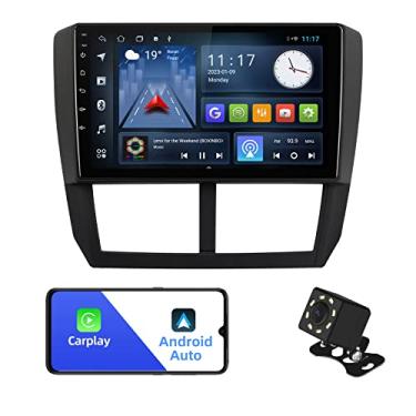 Imagem de AUMUME Android 10 Double Din Car Stereo para Subaru Forester 2008-2012 Impreza 2008-2011 com Rádio Touchscreen de 9" Carplay Sem Fio Integrado/Android Auto/Gps/Bluetooth/Fm/Aux-In/Controle de Volante