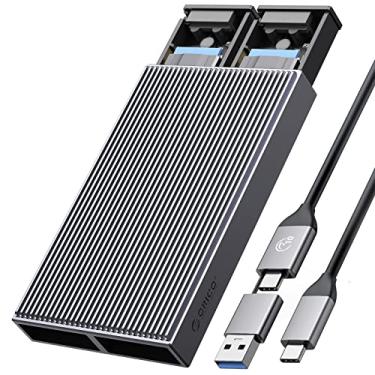 Imagem de ORICO Gabinete Ssd M.2 Nvme Duplo, Adaptador Usb C para M2 para M Key Pcie 2230/2242/2260/2280 Ssds M.2, Instalação Sem Ferramentas de Alumínio M.2 Suporte para Leitor Guarnição e Uasp Até 2X4Tb-Bm2-2
