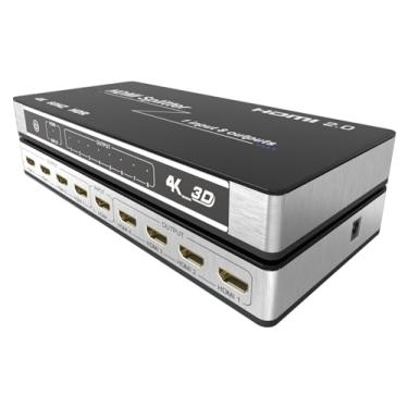 Imagem de KAGO Divisor Hdmi 1 Entrada 8 Saídas - Saídas de Qualidade Premium de 8 Vias, Duplicador/Distribuidor Suporte de Alta Resolução Hdmi 2.0, Hdcp 2.2, 18 Gbps 4K @ 60 Hz 2K @ 120 Hz 36 Bits Deep Color Ul