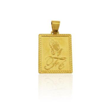 Imagem de Pingente de Moedas Antigas - Fé na Chapa G - Diamante Lapidado