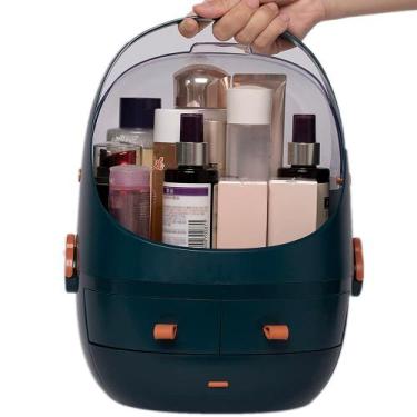 Imagem de Caixa Organizadora de Maquiagem Cosméticos Com Gavetas Tampa Acrílico 