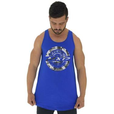 Imagem de Regata Longline Estampada Masculina MXD Conceito MXD Camuflado, Azul, 