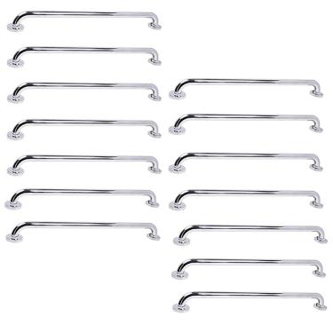 Imagem de Barra de Apoio 70cm Inox Kit 14 Unidades Acessibilidade Cadeirante Idoso Gestante Casa Banheiro Box Suporte Corrimao Escada Resistente Seguro