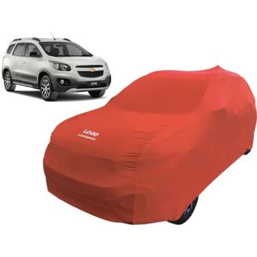 Imagem de Capa Automotiva Para Chevrolet Spin Tecido Helanca Lycra - Mz, Vermelh