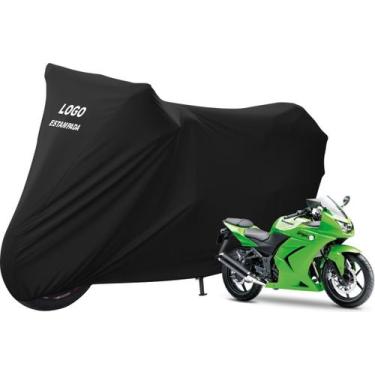 Imagem de Capa Cobrir Moto Kawasaki Ninja 250R De Tecido Lycra - Mz, Preta