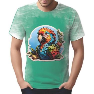 Imagem de Camiseta Camisa Tshirt Sticker Arara Colorida Ave Natureza 1 - Enjoy S