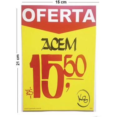 Imagem de Cartaz Para Marcacao Oferta Amarelo A5 250G 15X21cm - Radex