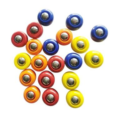Imagem de Colaxi Mini Shuffleboard Pucks Set Tabletop Game Pucks Equipamento Jogo de Tabuleiro Rolling Balls Shuffleboard Mesa Pucks para Casa Família, 20pcs 2.5x1.56cm