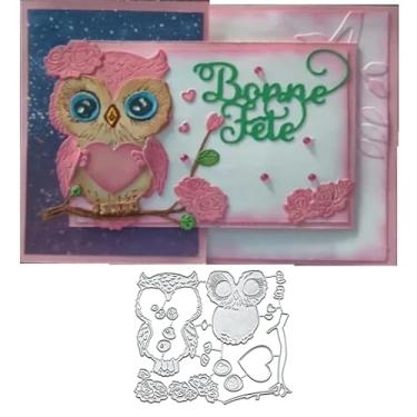Imagem de Coruja de coruja, coruja, coruja, animal, moldura de metal, estêncil, para fazer você mesmo, cartões de álbuns, álbum de fotos, moldes decorativos de papel em relevo para fazer scrapbooking, cartões