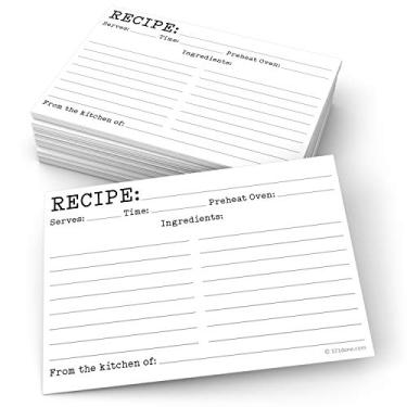 Imagem de Cartas de receitas 321Done, máquina de escrever, branco, pai, Branco, Standard (4" x 6")