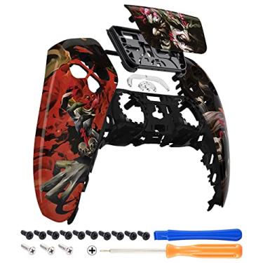 Imagem de eXtremeRate Rage of Asura Capa frontal para touchpad compatível com controle ps5 BDM-010 BDM-020 BDM-030, capa de reposição personalizada para touchpad compatível com controle ps5