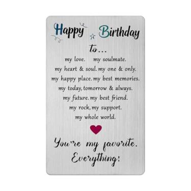 Imagem de Cartão de aniversário para homens marido namorado ele - presente de feliz aniversário para esposa, namorada, mulheres - aniversário romântico para meu amor