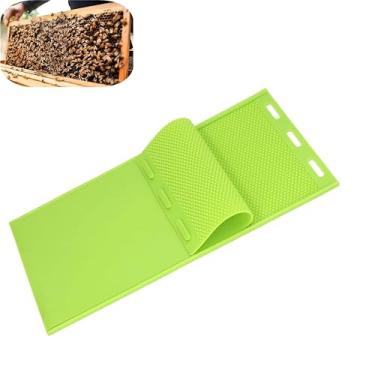 Imagem de Molde De Cera De Abelha, Base De Cera De Abelha, 2 Peças De Folhas De Cera De Abelha De Silicone De 5,4 Mm Para Fabricação De Velas, Equipamento De Prensa De Molde De Cera De Abelha Para Apicultor