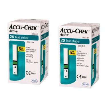 Imagem de Kit c/2  Accu-Chek Active Tira 25 Unidades - Roche