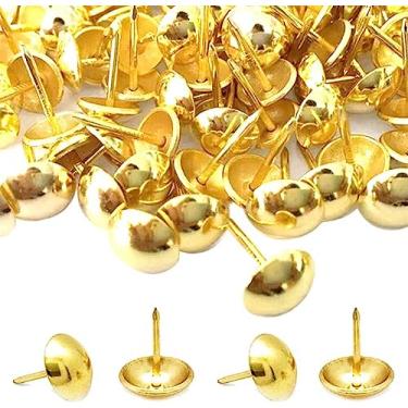 Imagem de 500 peças de tachinhas de estofamento, pinos decorativos de unhas de móveis BetterJonny tachas de polegar de metal dourado para móveis estofados, placa de cortiça, decoração de casa (17 x 11 mm)